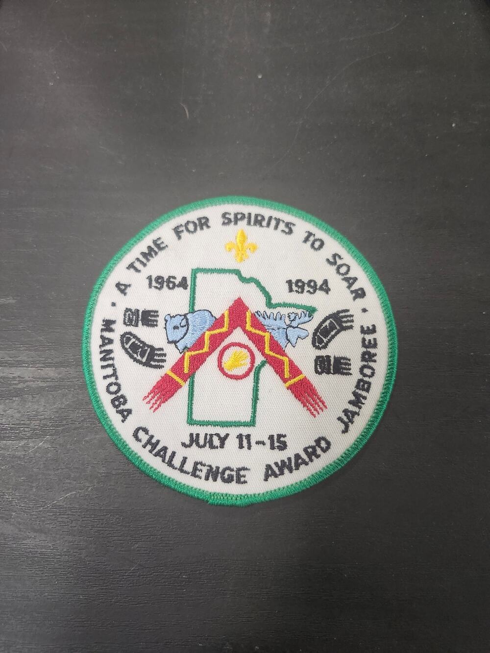 1994 Manitoba Jamboree Challenge Award Patch "A Time for Spirits to Soar" Scouts